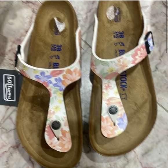 Birkenstock Gizeh Vegan Floral Pattern NEW NEVER WORN - Picture 2 of 6